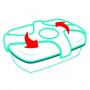 LUNCH BOX SCOMPARTI CONCEPT ROSA (870016)