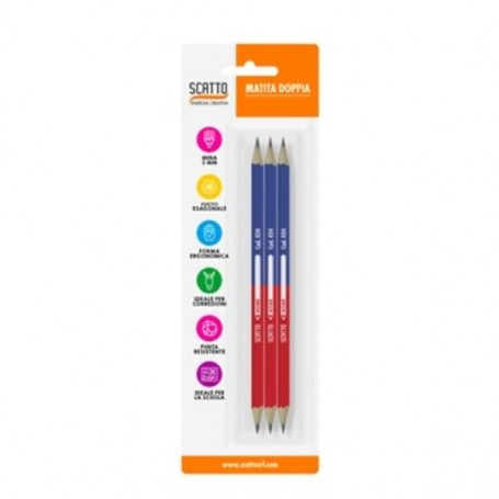 CF3PZ MATITA ROSSA E BLU MINA 3MM (024)