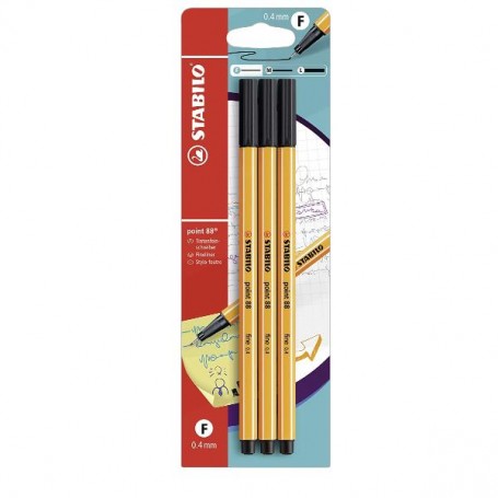 CF3STABILO POINT 88 NERO BLISTER (B-14828-10)