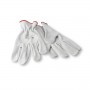 GUANTI PELLE FIORE BIANCO TAGLIA M (S20285)