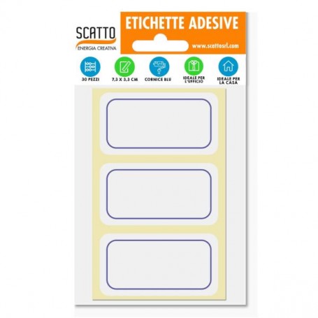 CF10 FG X 3 ETICHETTE CORNICE BLU (766)