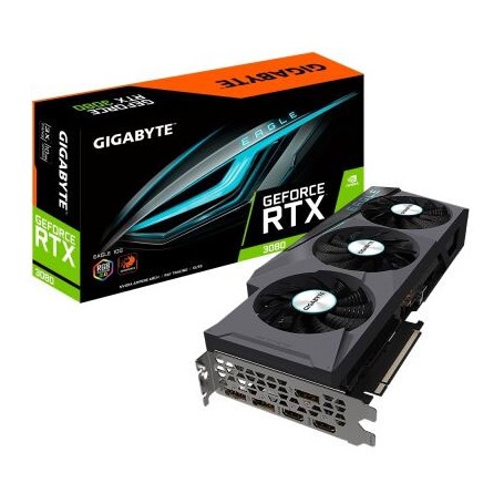 GigaByte GeForce RTX 3080 EAGLE 10GB GDDR6X Rev 2.0 - 3x DisplayPort / 2x HDMI [LHR] (GV-N3080EAGLE-10GD 2.0_PROMO)
