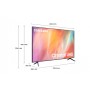 Samsung TV Crystal UHD 4K 65” UE65AU7170 SERIE Smart TV Wi-Fi Titan Gray 2021 UE65AU7172 (UE65AU7170UXZT) (UE65AU7172_PROMO)