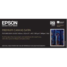 Epson Premium, 17" x 12.2m, 350g/m² carta fotografica Bianco Satinata (C13S041846)