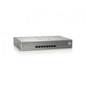 LevelOne GEP-0821 switch di rete Gigabit Ethernet (10/100/1000) Supporto Power over Ethernet (PoE) Grigio (GEP-0821)