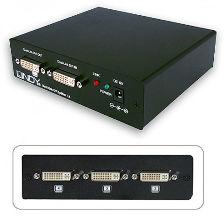 Lindy 38104 ripartitore video DVI 4x DVI-I (38104)