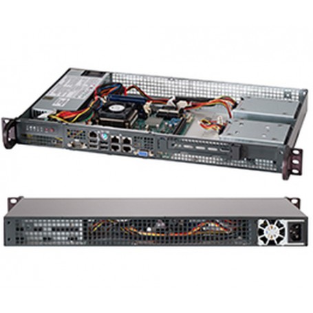Supermicro CSE-505-203B sistema barebone per server Rack (1U) (CSE-505-203B)