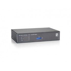 LevelOne FGP-1000 switch di rete Gigabit Ethernet (10/100/1000) Supporto Power over Ethernet (PoE) Nero, Grigio (FGP-1000)