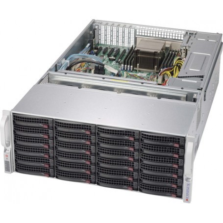 Supermicro SuperChassis 847BE1C-R1K28LPB Supporto Nero, Acciaio inossidabile 1280 W (CSE-847BE1C-R1K28LPB)