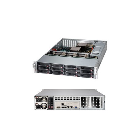 Supermicro 6028R-E1CR12T Intel® C612 LGA 2011 (Socket R) Armadio (2U) Nero, Grigio (SSG-6028R-E1CR12T)