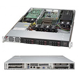 Supermicro SuperServer 1018GR-T Intel® C612 LGA 2011 (Socket R) Rack (1U) Nero, Argento (SYS-1018GR-T)