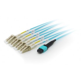 Equip 25556707 cavo a fibre ottiche 15 m MTP 4x LC OM4 Ciano (25556707)