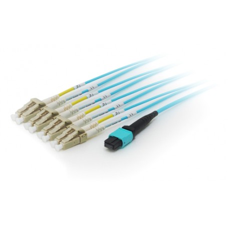 Equip 25556707 cavo a fibre ottiche 15 m MTP 4x LC OM4 Ciano (25556707)