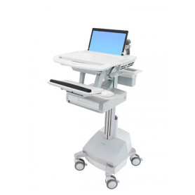 Ergotron StyleView Alluminio, Grigio, Bianco Computer portatile Carrello multimediale (SV44-1111-2)