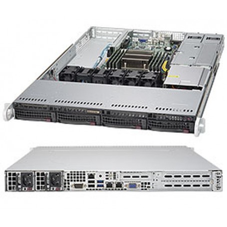 Supermicro 5018R-WR Intel® C612 LGA 2011 (Socket R) Rack (1U) Nero (SYS-5018R-WR)