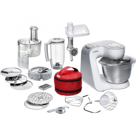 Bosch MUM54270DE robot da cucina 900 W 3,9 L Argento, Bianco (MUM54270DE)