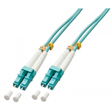 Lindy 200m OM3 LC Duplex cavo a fibre ottiche Turchese (46406)