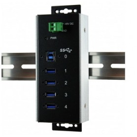 EXSYS EX-1185HMVS-WT hub di interfaccia USB 3.2 Gen 1 (3.1 Gen 1) Type-B 5000 Mbit/s Nero (EX-1185HMVS-WT)