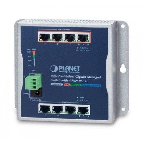 PLANET WGS-804HPT switch di rete Gestito Gigabit Ethernet (10/100/1000) Supporto Power over Ethernet (PoE) Nero (WGS-804HPT)