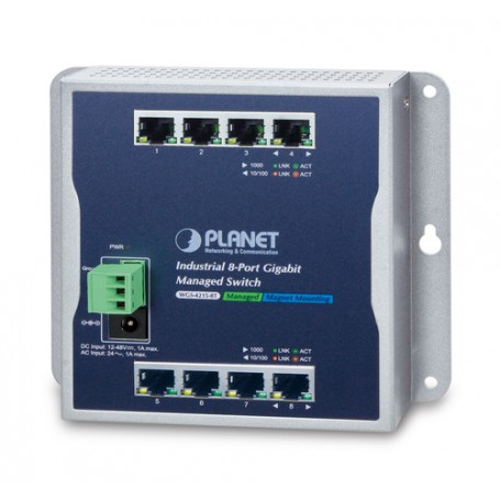 PLANET WGS-4215-8T switch di rete Gestito Gigabit Ethernet (10/100/1000) Nero (WGS-4215-8T)