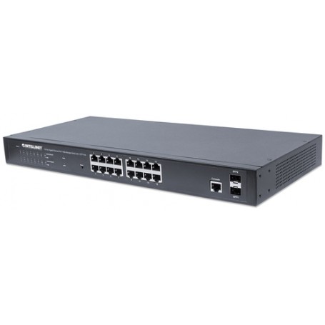 Intellinet 561341 switch di rete Gestito L2+ Gigabit Ethernet (10/100/1000) Supporto Power over Ethernet (PoE) 1U Nero (561341)