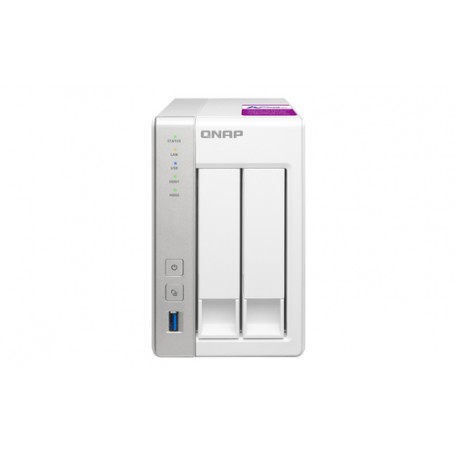QNAP TS-231P2 NAS Tower Collegamento ethernet LAN Bianco AL314 (TS-231P2-4G)