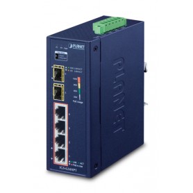 PLANET IGS-624HPT switch di rete Non gestito Gigabit Ethernet (10/100/1000) Supporto Power over Ethernet (PoE) Blu (IGS-624HPT)