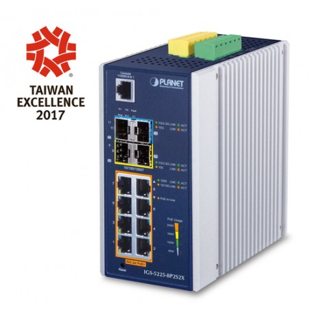 PLANET IGS-5225-8P2S2X switch di rete Gestito L3 Gigabit Ethernet (10/100/1000) Supporto Power over Ethernet ( (IGS-5225-8P2S2X)