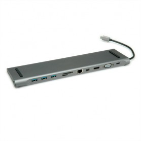 ROLINE 12.02.1117 replicatore di porte e docking station per notebook Cablato USB 3.2 Gen 2 (3.1 Gen 2) Type-C Nero (12.02.1117)