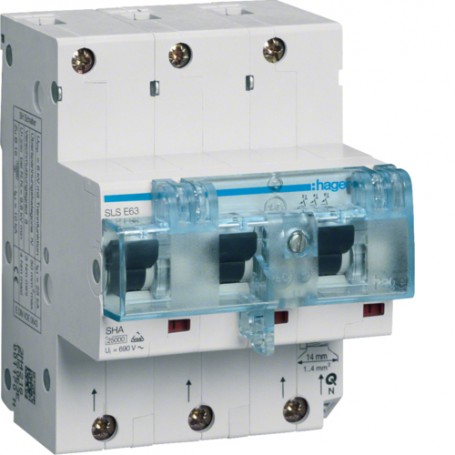 Hager HTN363E interruttore elettrico 3P Blu, Grigio (HTN363E)
