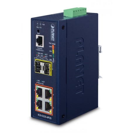 PLANET IGS-5225-4P2S switch di rete Gestito L2+ Gigabit Ethernet (10/100/1000) Supporto Power over Ethernet (PoE (IGS-5225-4P2S)