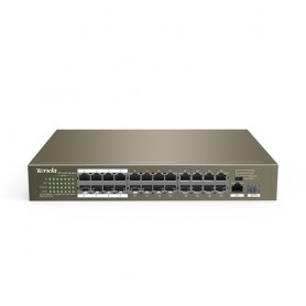 Tenda TEF1126P-24-250W switch di rete Non gestito Fast Ethernet (10/100) Supporto Power over Ethernet (PoE) G (TEF1126P-24-250W)