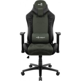 Aerocool KNIGHT AeroSuede Sedia per gaming universale Nero, Verde (KNIGHTGR)