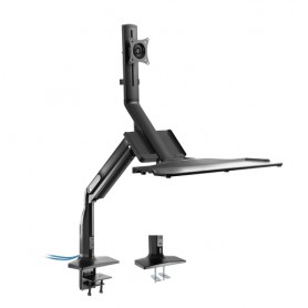 InLine 23174A supporto da tavolo per Tv a schermo piatto 81,3 cm (32") Morsa/Bullone di ancoraggio Nero (23174A)
