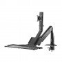 InLine 23174A supporto da tavolo per Tv a schermo piatto 81,3 cm (32") Morsa/Bullone di ancoraggio Nero (23174A)
