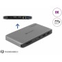 DeLOCK 87777 replicatore di porte e docking station per notebook Cablato Thunderbolt 3 Grigio (87777)