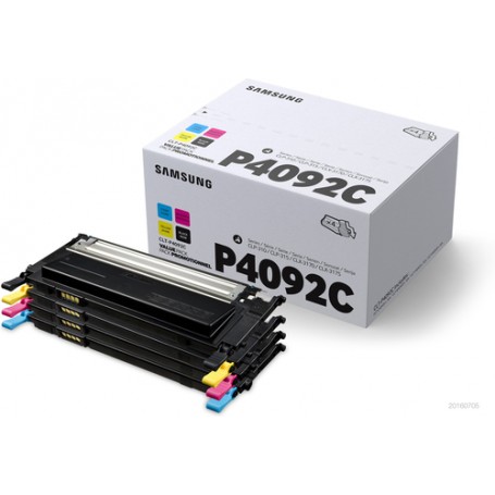 Samsung CLT-P4092C 4-pack Black/Cyan/Magenta/Yellow Toner Cartridges cartuccia toner 4 pz Originale Nero, Ciano (CLT-P4092C/ELS)