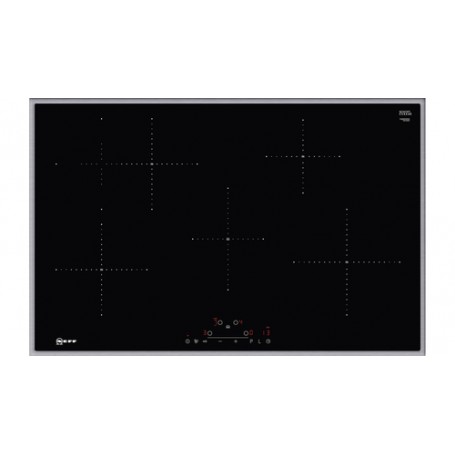 Neff T48BD00N0 piano cottura Nero, Acciaio inossidabile Da incasso Piano cottura a induzione 4 Fornello(i) (T48BD00N0)
