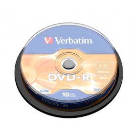Verbatim DVD-R Matt Silver 4,7 GB 10 pz (43523)