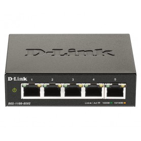 D-Link DGS-1100-05V2 switch di rete Gestito Gigabit Ethernet (10/100/1000) Nero (DGS-1100-05V2/E)
