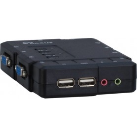 Inter-Tech KVM-CS-41UA switch per keyboard-video-mouse (kvm) Nero (88887167)