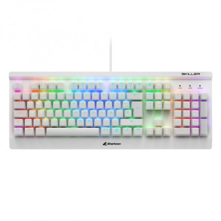Sharkoon SKILLER SGK3 tastiera USB QWERTY Inglese, Spagnolo Bianco (4044951032273)