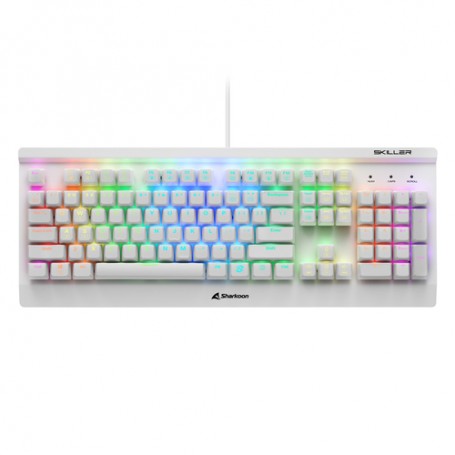 Sharkoon SKILLER SGK3 tastiera USB QWERTY Inglese Bianco (4044951032174)