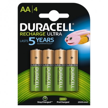 Duracell 4xAA 2400mAh Batteria ricaricabile (5000394057043)