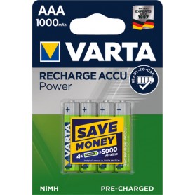 Varta 5703B/4 Batteria ricaricabile Mini Stilo AAA Nichel-Metallo Idruro (NiMH) (5.703.301.404)