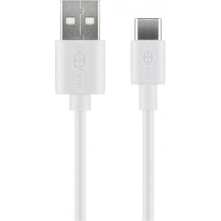 Goobay 45563 cavo USB 1 m USB 2.0 USB A USB C Bianco (45563)