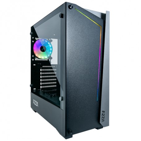 Azza APOLLO 430 Midi Tower Nero, Trasparente (CSAZ-430B-DF2)