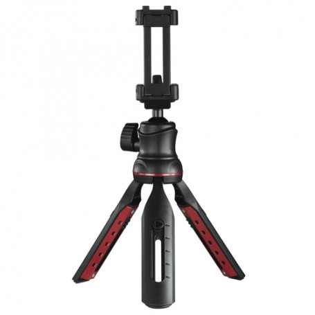 Hama Solid II, 21B treppiede Smartphone/macchina fotografica digitale 3 gamba/gambe Nero, Rosso (4635)