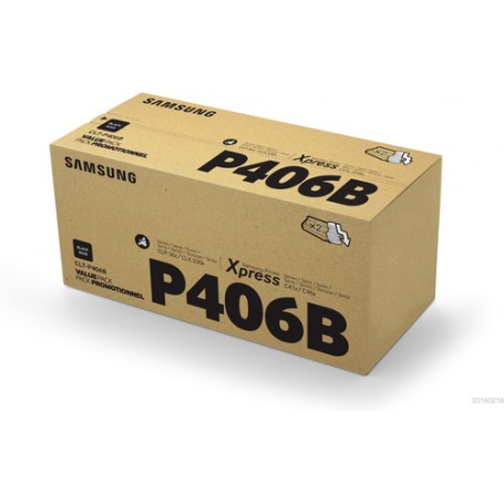 Samsung CLT-P406B 2-pack Black Toner Cartridges cartuccia toner 2 pz Originale (SU374A)