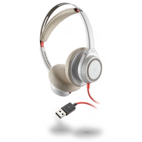 POLY Blackwire 7225 Cuffia Padiglione auricolare USB tipo A Bianco (211154-01)